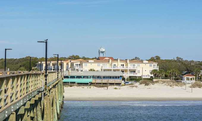 Yaupon Beach Condo | Greyt Escape: Lovely, Ocean View Condo Across from OKI Pier with Community Pool,