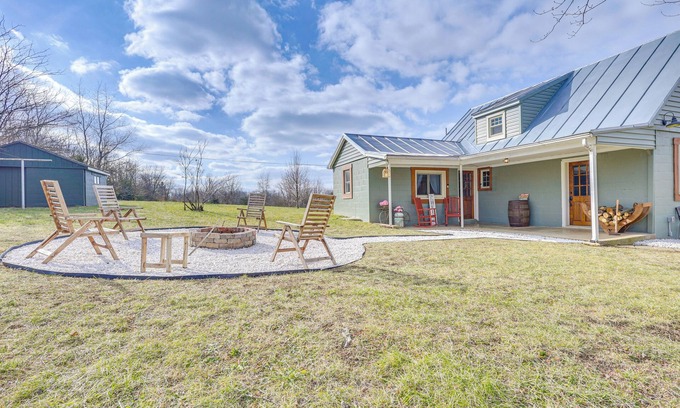 New Market Cottage | Grill & Fire Pit: New Market Getaway on 3-Acres!