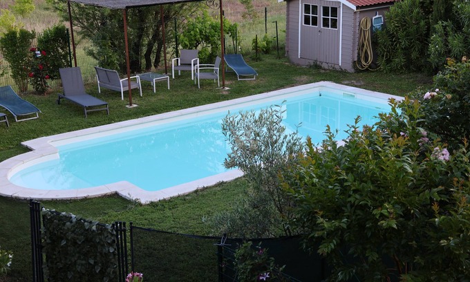 Gargas Villa | Ground floor of villa with heated pool