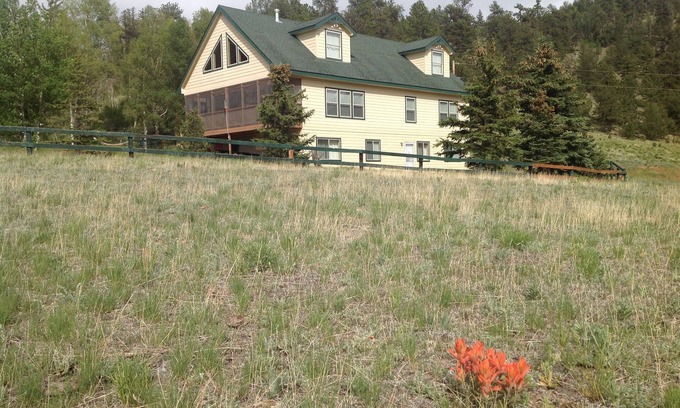 Tarryall House | Groups/families, River, Mtn, Fishing, hay ranch. Forest access and 100+ acres.