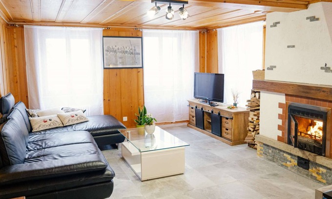 Albeuve House | Gruyère House with Fireplace and Views of the Alps