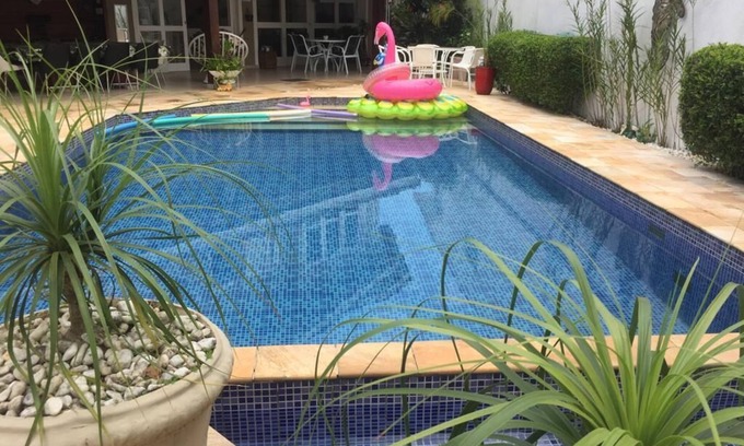 Jardim Acapulco House | Guarujá - Jardim Acapulco, 5 suites - gated community Heated pool- WIFI
