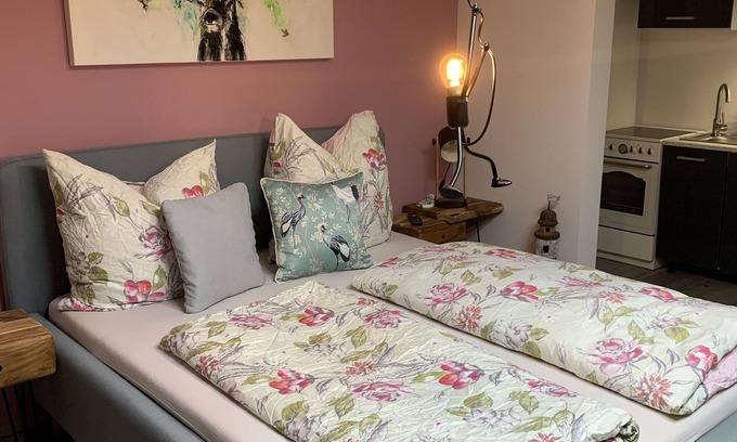 Dudenhofen Apartment | Guest apartment near Speyer with beautiful terrace by the koi pond