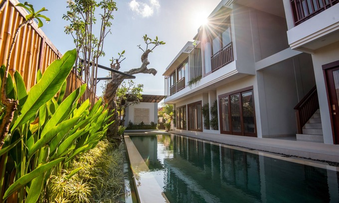 Legian House | Guest suite at Bisma House, with pool in Legian