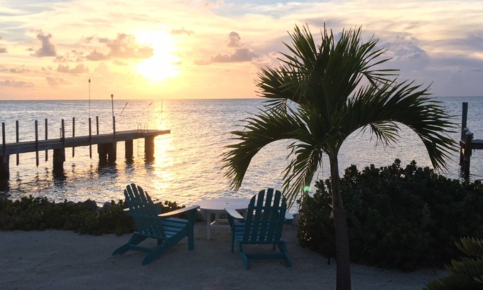Marathon House | Gulffront Waterfront open water views heated private pool,hot tub, kayaks, bikes