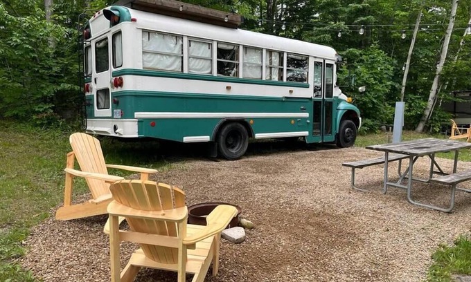 Miller Lake House | “Gus the Bus” Luxury Glamping RV | Tobermory