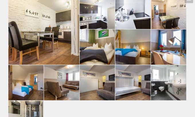Greifswald Apartment | H&H Apartment im Herzen der Stadt Nr 17-Karl mit Küche, Wohnzimmer und Esstisch