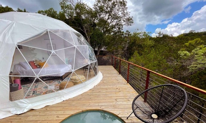 Oatmeal House | Habibi: Luxury Glamping in Treetop Dome + Dip Pool