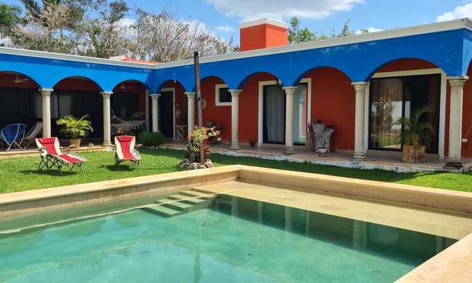 Merida Municipality House | Hacienda Cholul pool, harmony and fun