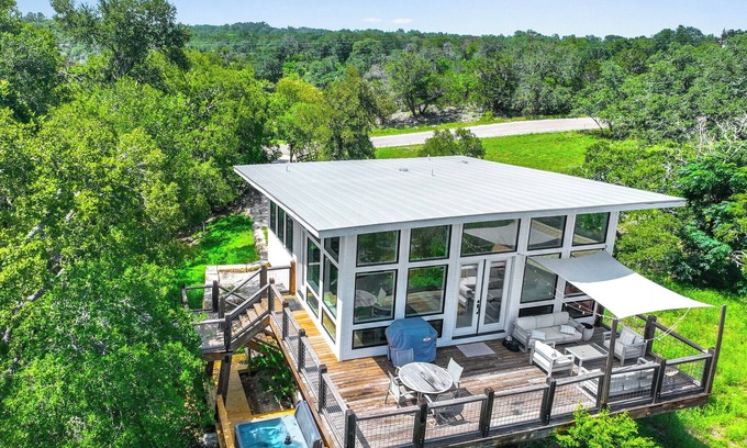 Blanco House | Happiness Ranch - Cypress Tree House | Modern Couples Getaway in Blanco!