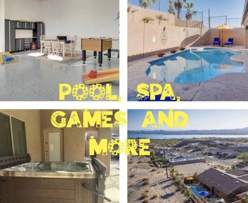 Lake Havasu City House | HavaCabana Pool Spa Games Lake View Garage