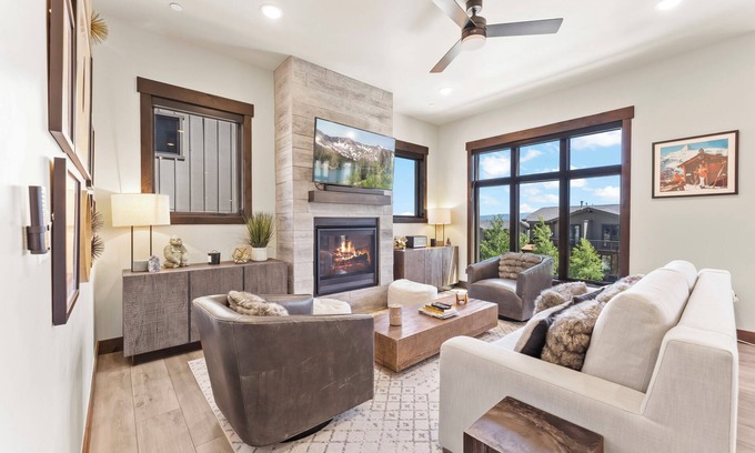 Park City House | Heated Pool, Gourmet Kitchen, Pet Friendly, Gym, Walk to Canyons Village, 2 Private Patios