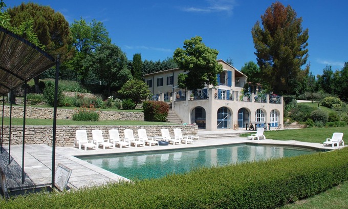 Saint-Martin-de-Castillon House | Heavenly Luberon house,5-7 bedrms, 5-6 bathrms, tennis, pool, stunning views