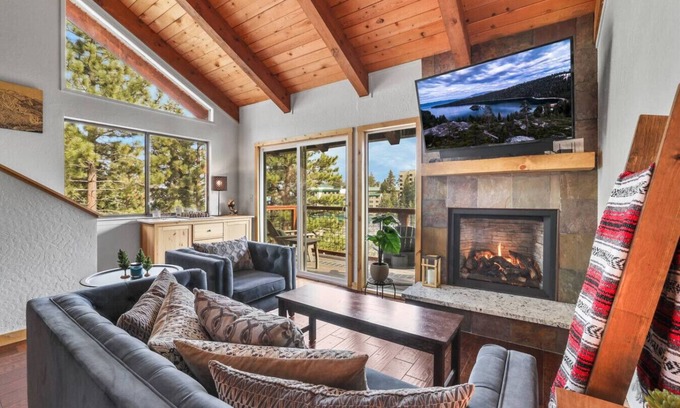 Tahoe Village House | Heavenly Hideaway | 2 King Beds & Views | Sleeps 4