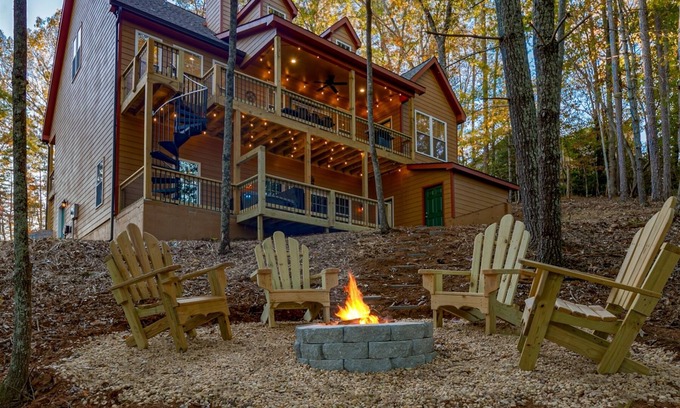 Helen Cabin | Heavenly Pines - Rustic Getaway w/Hot Tub, Fire Pit, and New Furnishings