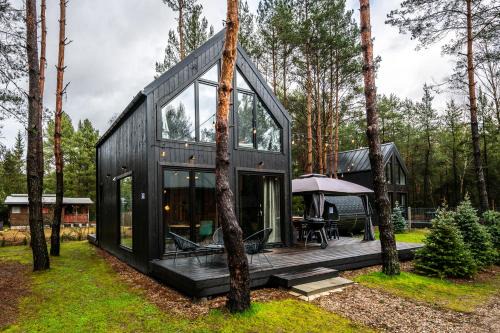 gmina Grabow nad Pilica House | Heban Forest Cabin&SAUNA Starlink
