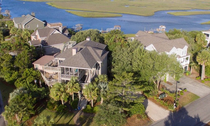 Pawleys Island House | Henderson Inlet Point, Dock, Pool, Porch, 2nd Row!