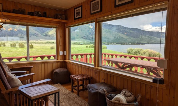Island Park Cabin | Henry's Lake Views! Private Dock! Cozy Cabin!