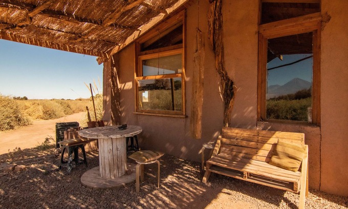 San Pedro de Atacama Ski Chalet | Hermoso Loft con Vista al Volcán Construido con Técnicas Tradicionales , 50 M2