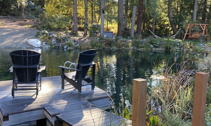 Metchosin Apartment | Hidden Pond Large Two Bedroom, Pet Friendly, with Hot Tub and Private Beach