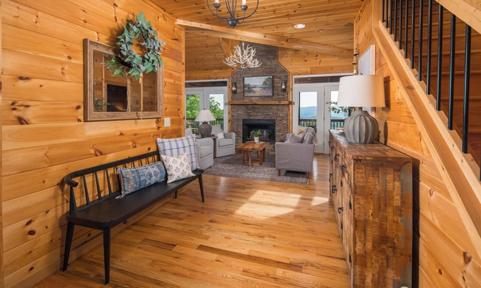 Banner Elk Cabin | High Five Cabin - A luxury cabin; Incredible views, hot tub, fire pit, and more