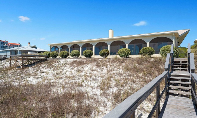 Four Mile Village House | High Point South - Beachfront Home with Ocean Views, Spacious Deck & Fireplace