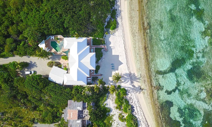 North Side House | Hilltime: Beach House w/Pool, Backyard Snorkeling & Oceanfront Terraces in Rum Point!