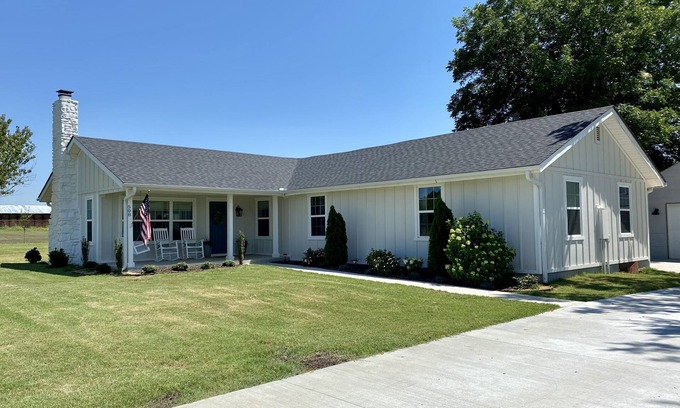 Farmington House | Hilltop Home with views and covered deck - 6 miles to U of A