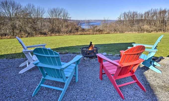 Tully Villa | Hilltop Retreat & Spa with Lake Otisco Views!