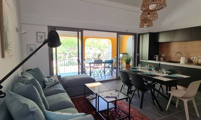 Bouyon Apartment | Hinterland, 35 minutes from Nice, air-conditioned duplex, sleeps 6 from 2 nights