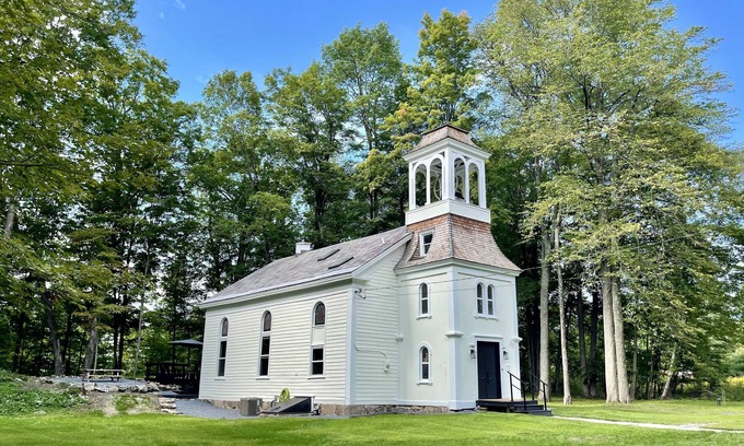 Lake George House | Historic 1867 Church nestled in the woods near Lake George