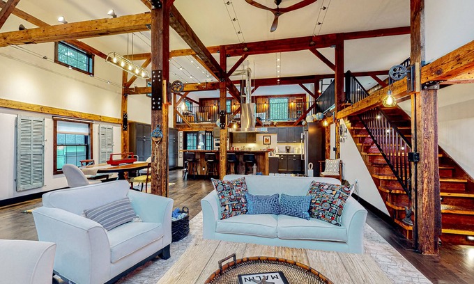 Wells House | Historic charmer with open interior, & large patio - dog-friendly