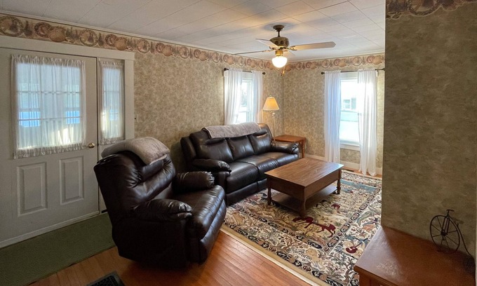 Dexter House | Historic Dog-Friendly Home with Deck, Wood Stove, Firepit, & High-Speed WiFi