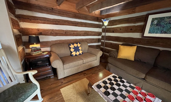 Chatsworth Cabin | Historic Log Cabin on a homestead! Pet-Friendly!