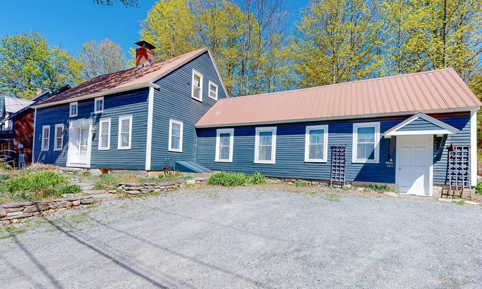 Jamaica House | Historic, river view home with wood fireplaces, fast WiFi, & a washer/dryer