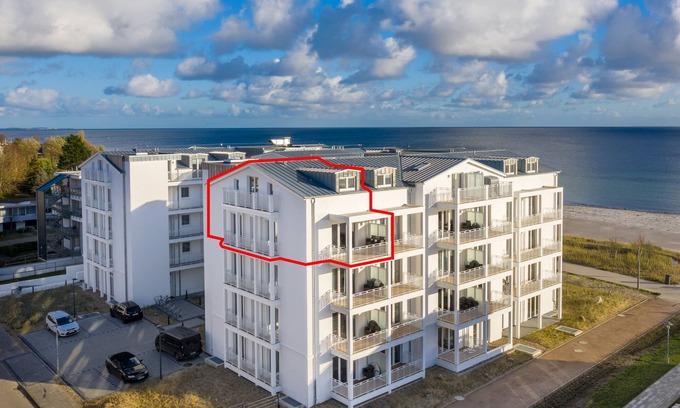Grossenbrode Apartment | Hochwertiges Penthouse Über Zwei Ebenen mit Galerieschlafzimmer und Meerblick
