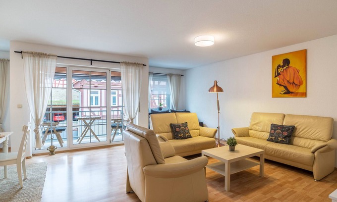 Oberderdingen Apartment | Holiday Apartment "Appartement Aposto 2" with Balcony and Wi-Fi