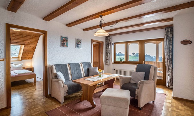 Sasbachwalden Apartment | Holiday Apartment "Adlerhorst" with Shared Terrace, Balcony & Wi-Fi