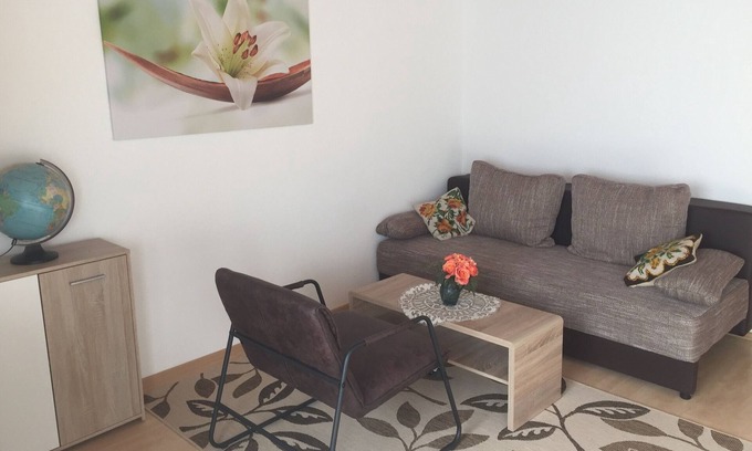 Pforzheim Apartment | Holiday Apartment "Eva Maria" with Balcony & Wi-Fi