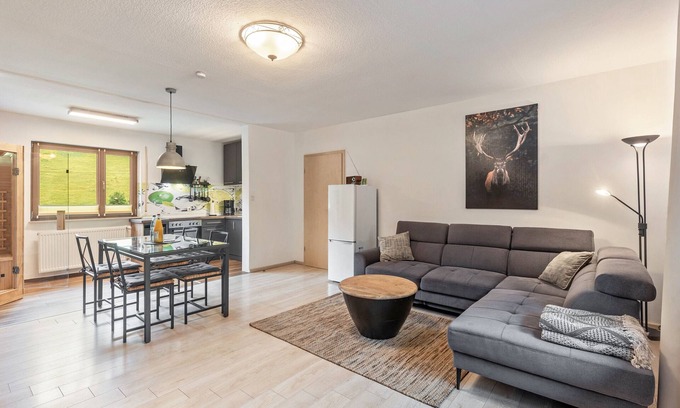Gammelsbach Apartment | Holiday Apartment "Helmenhube 2" with Sauna, Community Garden and Wi-Fi