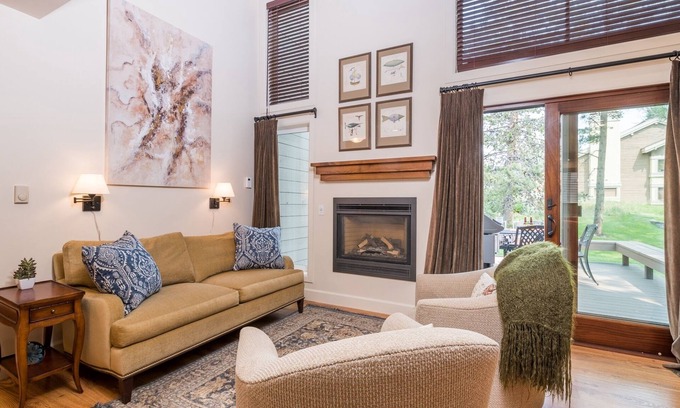 Elkhorn Village House | Holiday Dates Available! Townhome with Patio, Decked Area with Outdoor Furniture, and Outdoor Grill