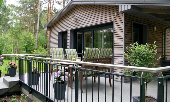 Schwielochsee House | Holiday Home 'Am Kiefernweg 1' with Lake View, Private Terrace and Private Garden