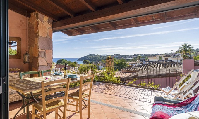 Arbatax House | Holiday Home "Cara House Vista Mare" with Sea View, Private Terrace & A/C