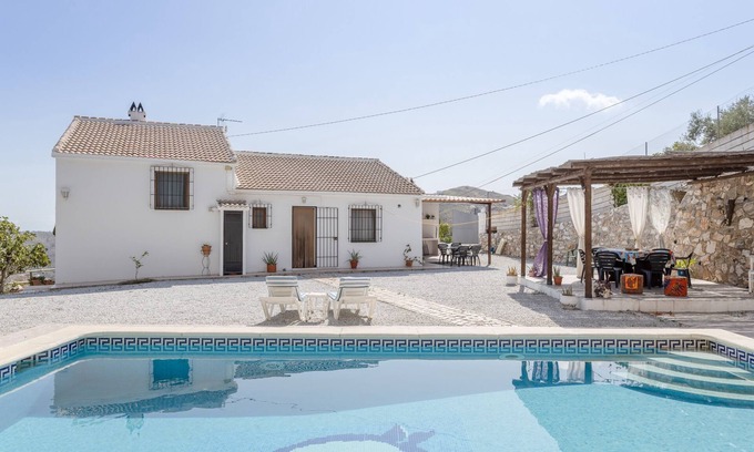 Competa House | Holiday Home Cortijo Montes with Mountain & Sea View, Wi-Fi, Pool, Garden, Parking; Pets Allowed