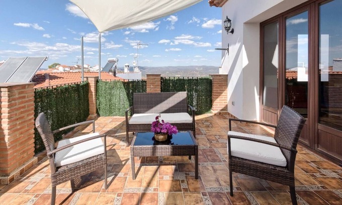 Zufre House | Holiday Home 'El Paladin' with Mountain View, Private Terrace and Balcony