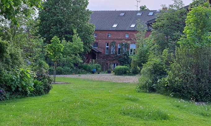 Gumtow House | Holiday Home 'Hof Schumacher' with Shared Terrace, Shared Garden and Wi-Fi