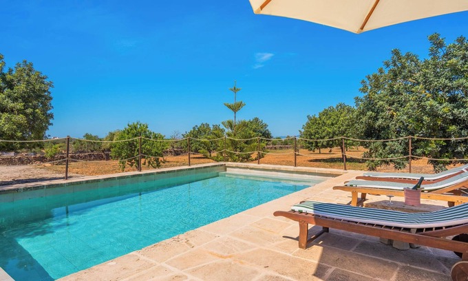 El Pilari House | Holiday Home "Son Sunyer" with Mountain View, Pool, Garden, Balcony & Terrace
