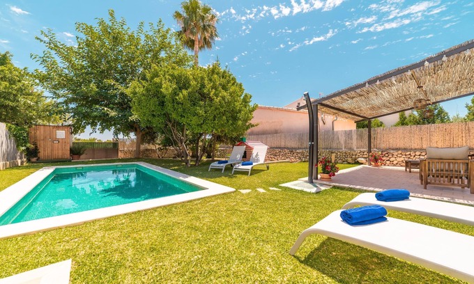 Campanet House | Holiday Home Villa Ca Na Campins with Mountain View, Pool, Terraces & Wi-Fi