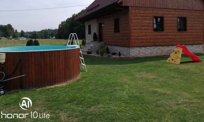 Horni Olesnice House | Holiday home with garden seating area and location fire