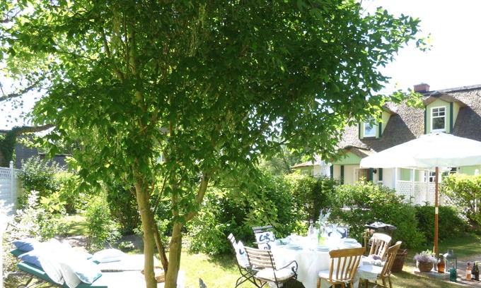 Klein Bollhagen House | Holiday house near the beach with upscale furnishings, garden, fireplace, WiFi